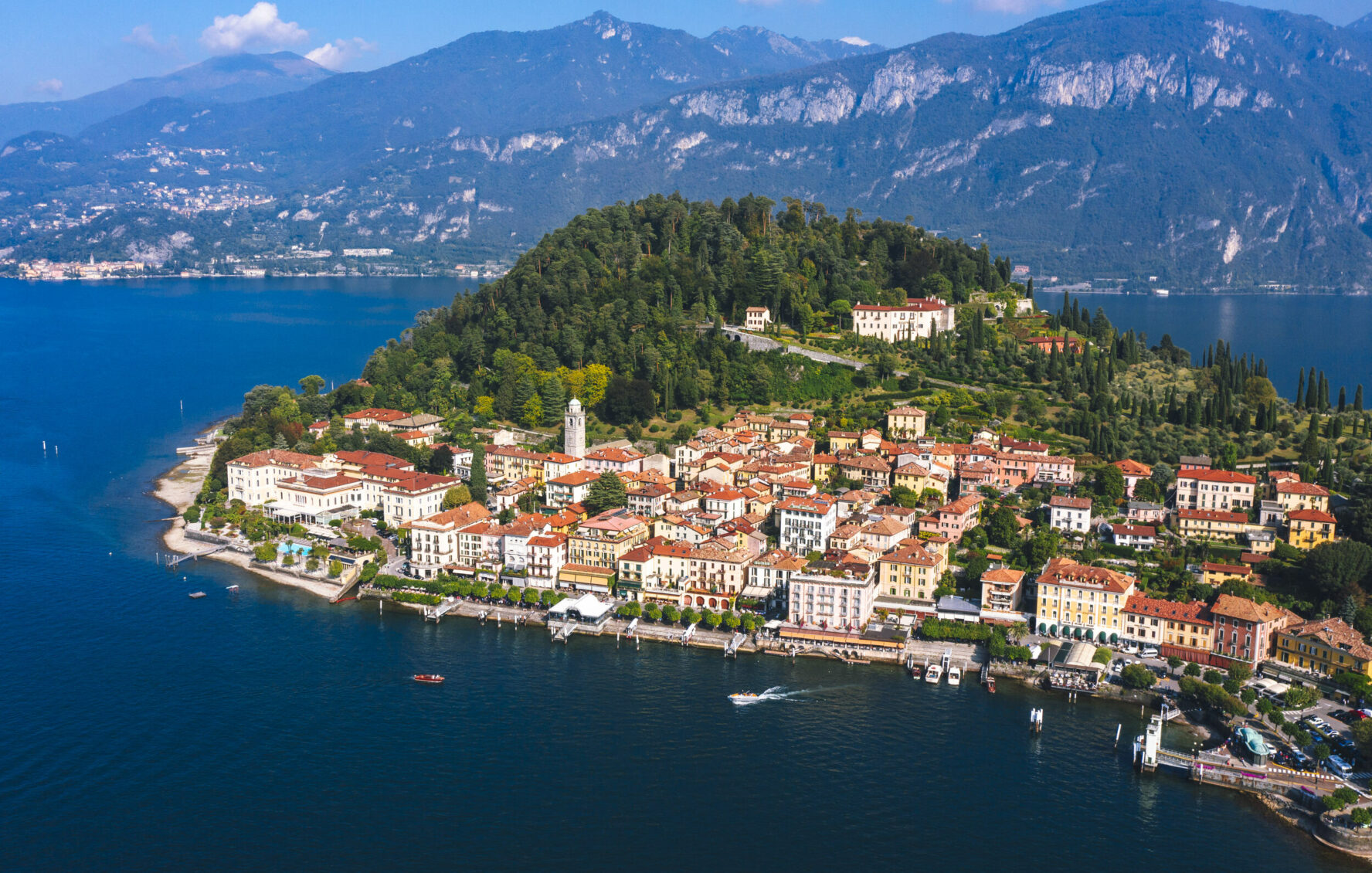 Vedute of Bellagio, an Italian town by Lake Como.