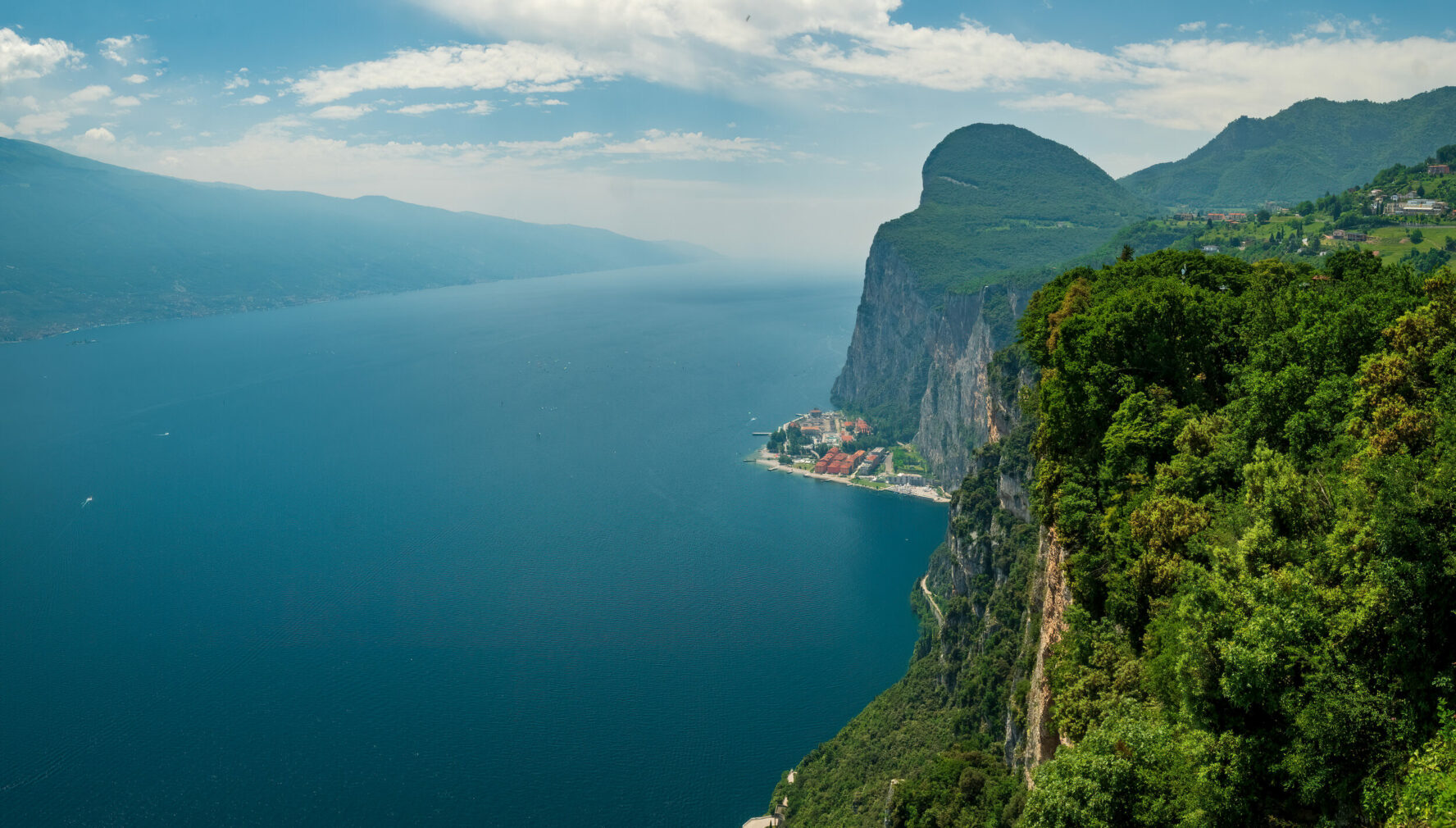 Dramatic shoreline of Tremosine, by Lake Garda.