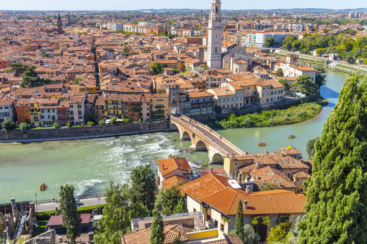 Verona view of the city in Italy