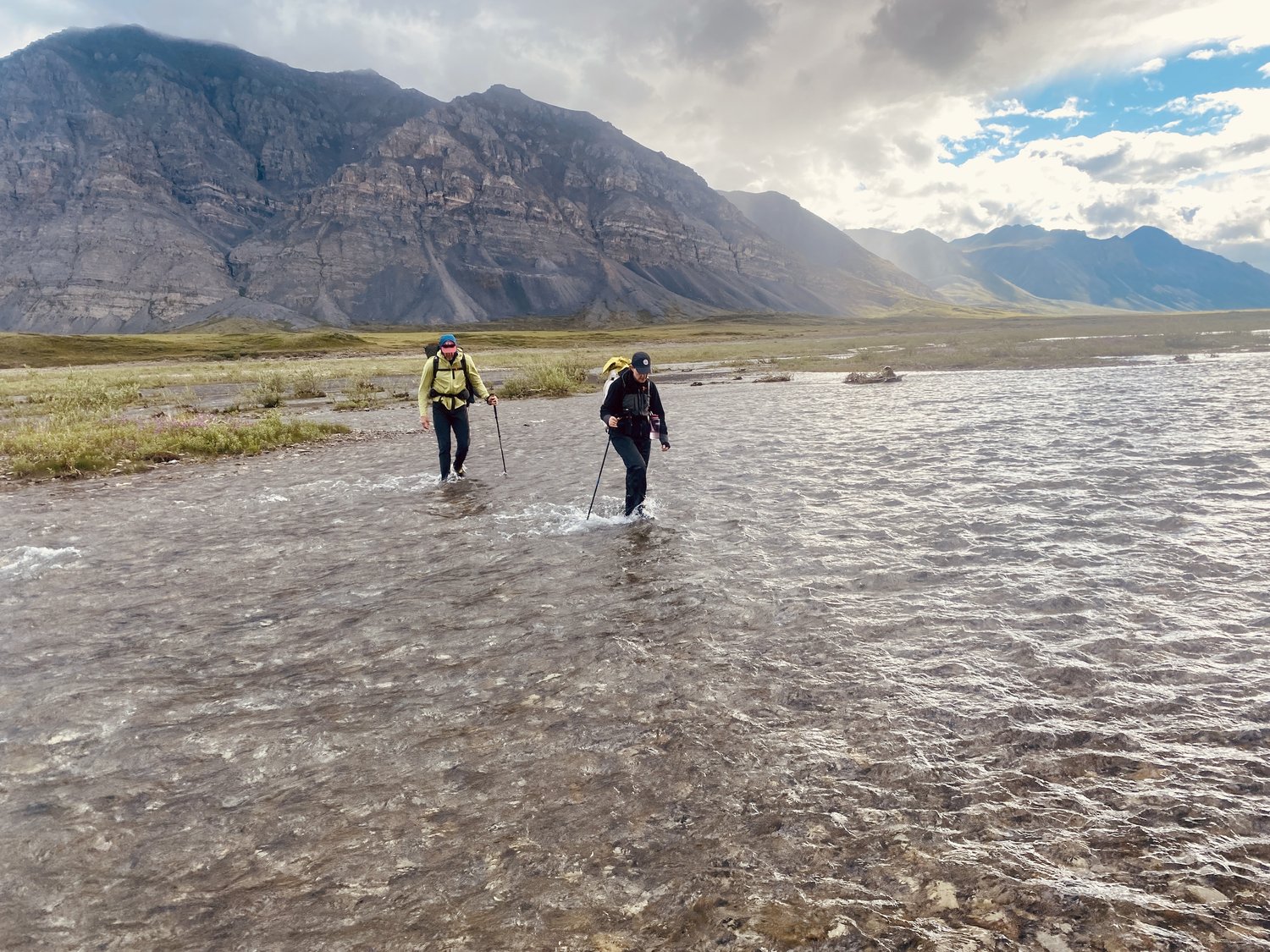 Wading river in Oolah Valley