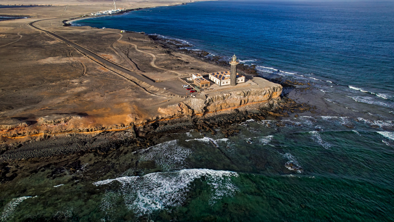 Aerial view of the remote Punta Jandia