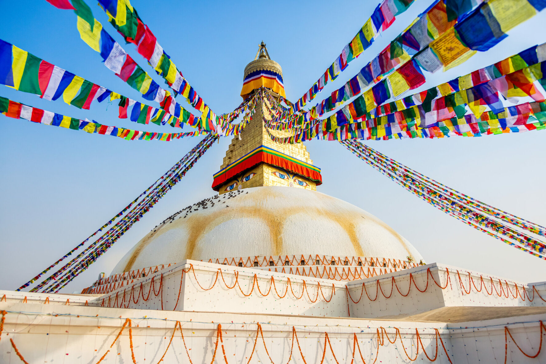 Boudhanath Stupa in Kathmandu, Nepal.