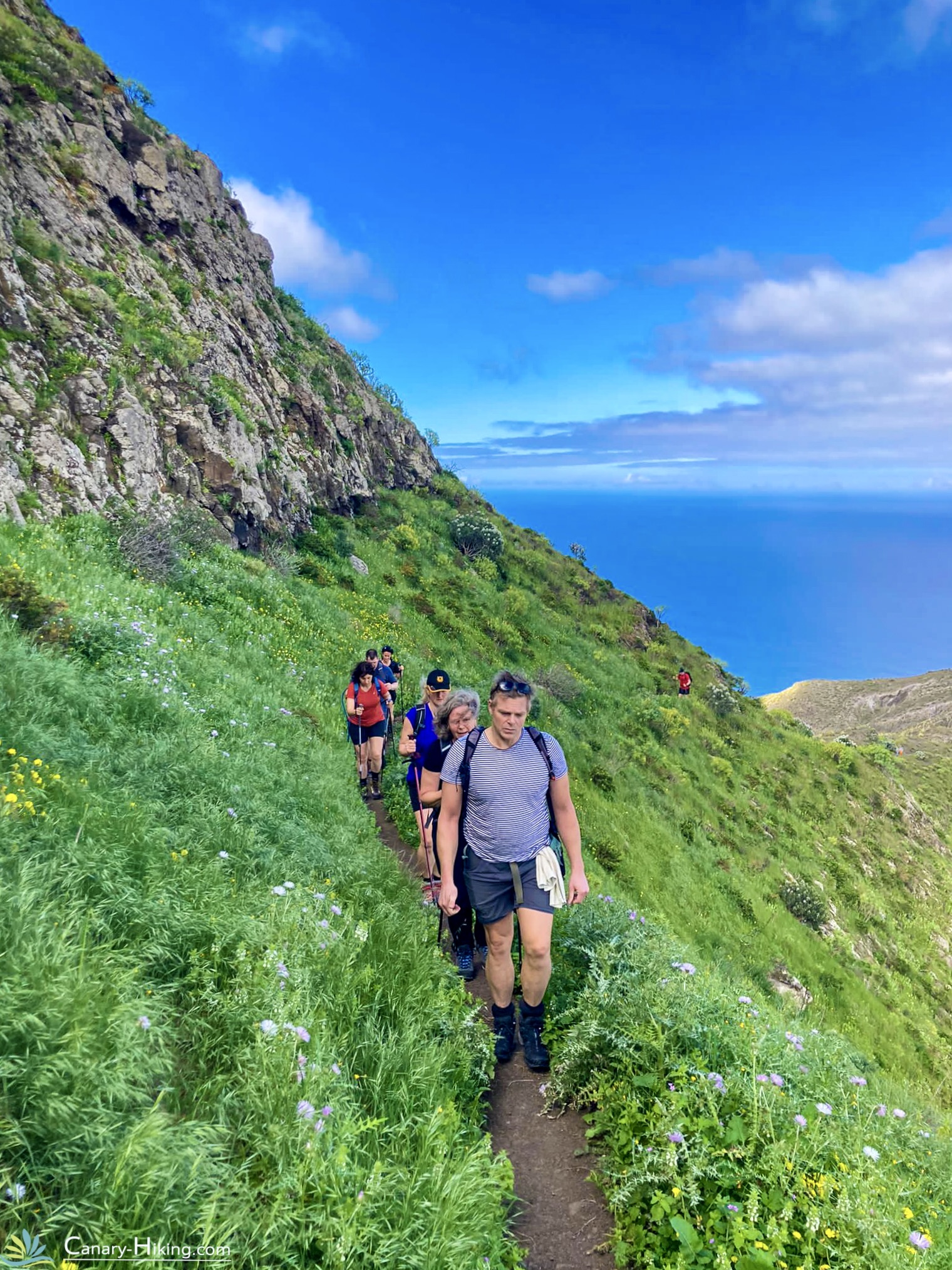 HIkers in lush landscapes, Gran Canaria
