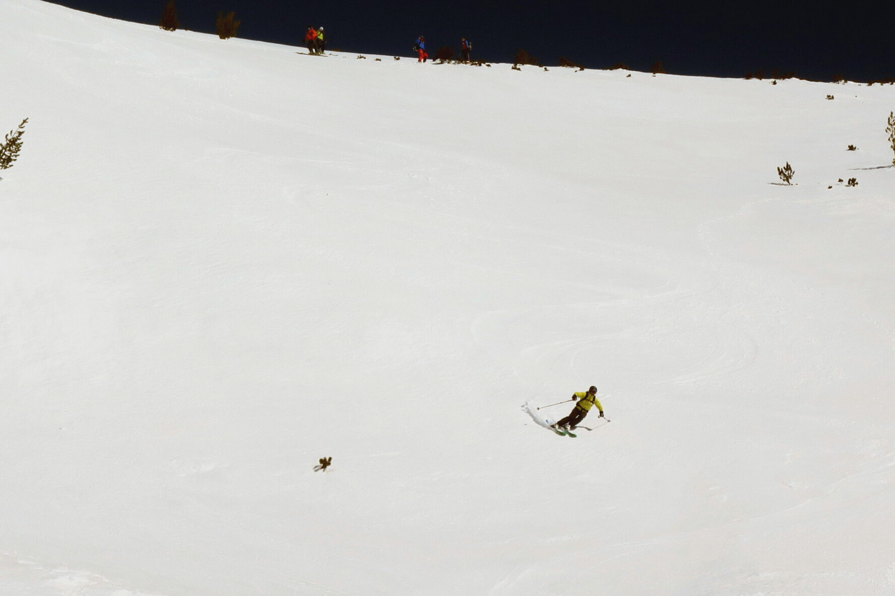 Skier going down slope, Semkovo