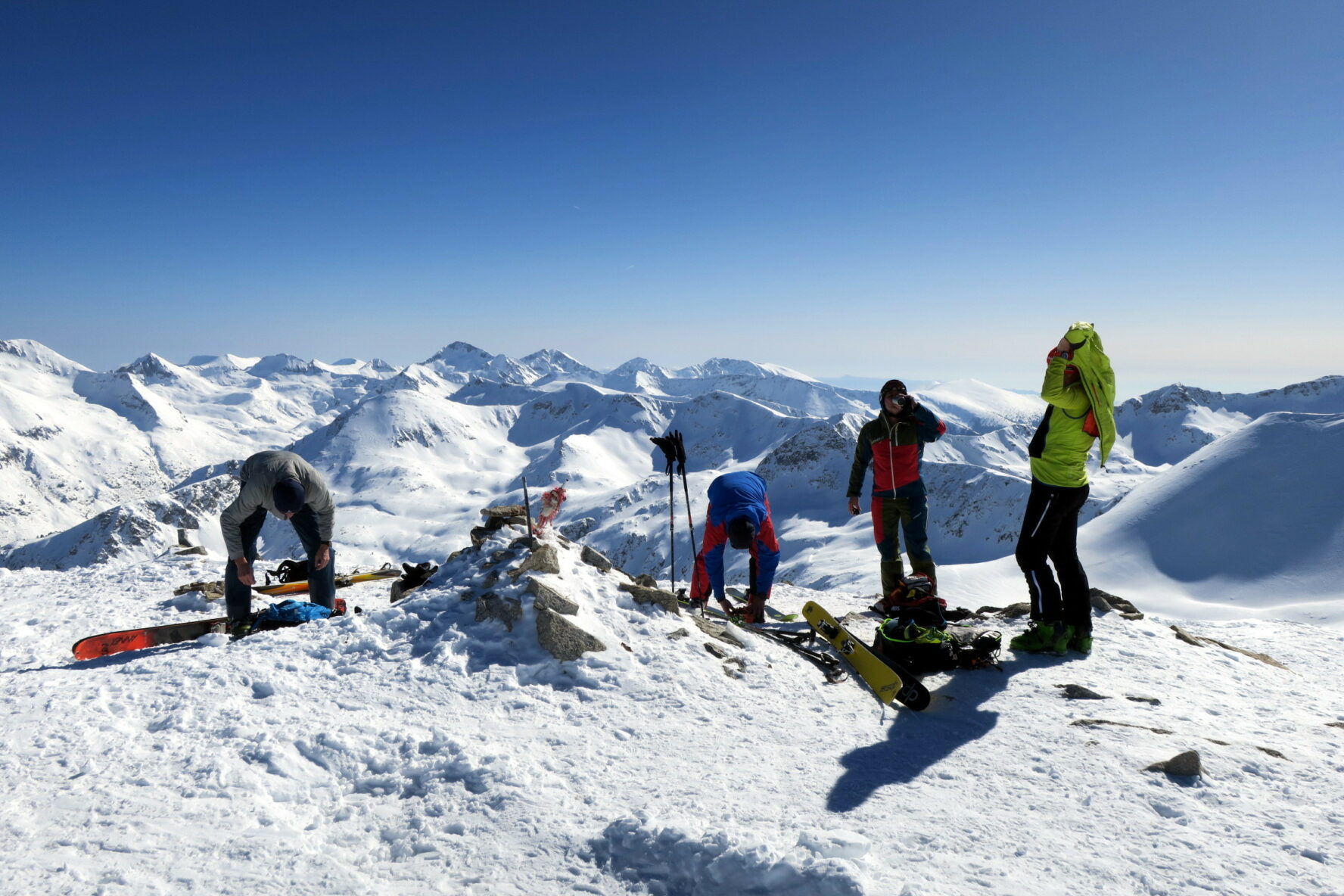 Skiing in the Pirin mountain range