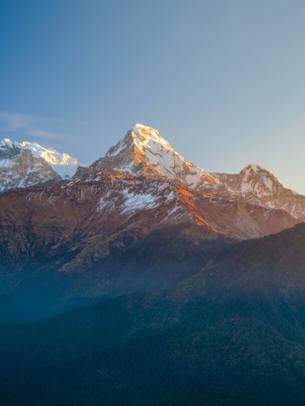A group of happy trekkers posing for a picture while on the Ghorepani Poon Hill Trek.