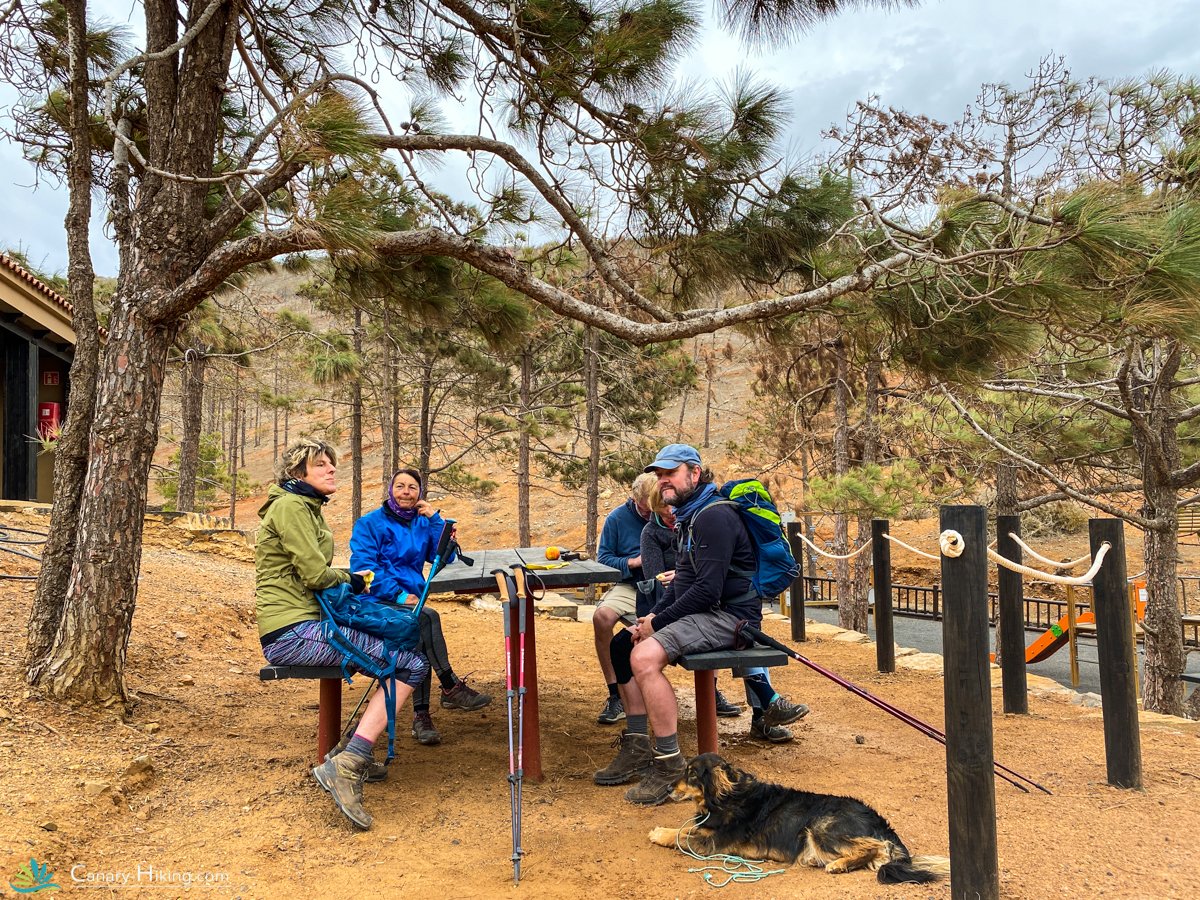 Taking a break in Fuerteventura after hiking