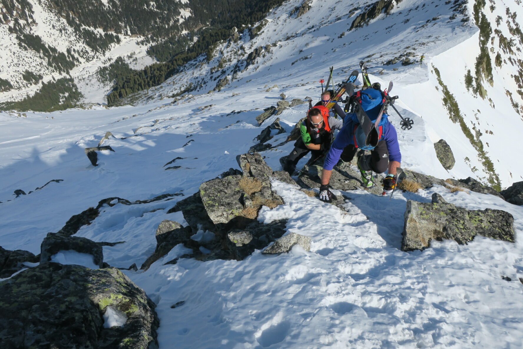 Technical climb in the Pirin mountains