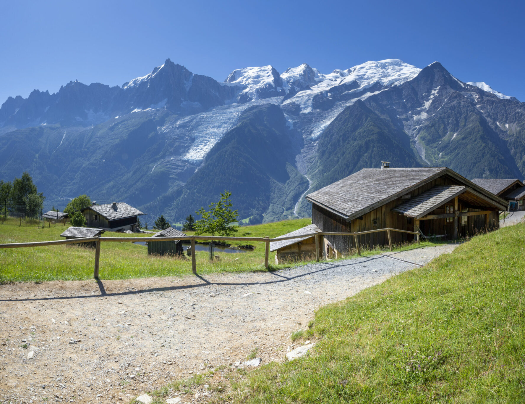 Village of Les Houches, Chamonix area, France.