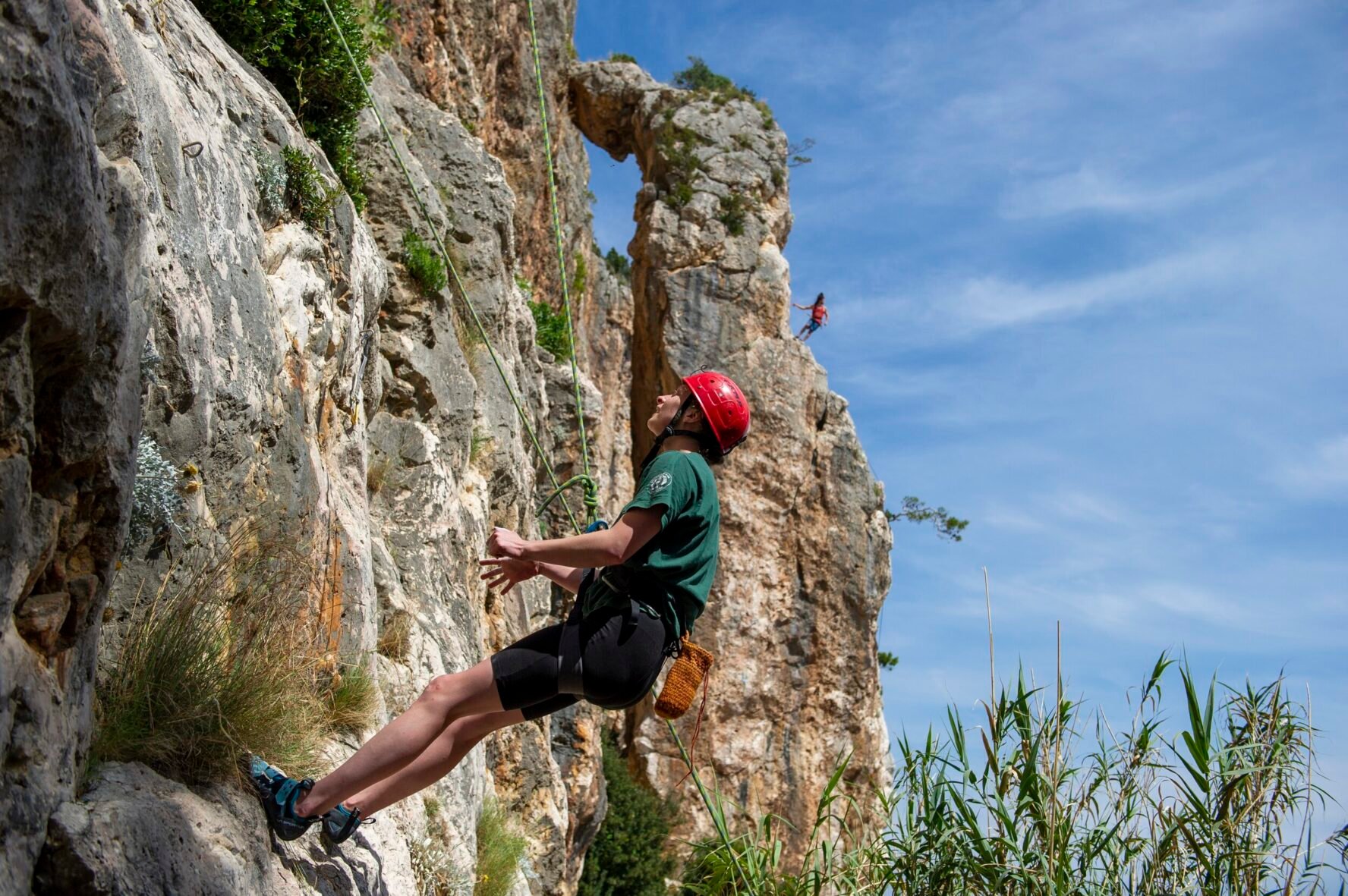 Climbing Croatia coast sailboat