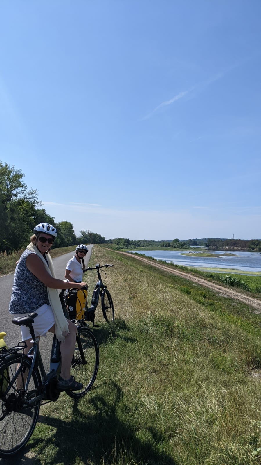 Cyclists in the Loire Valley, France