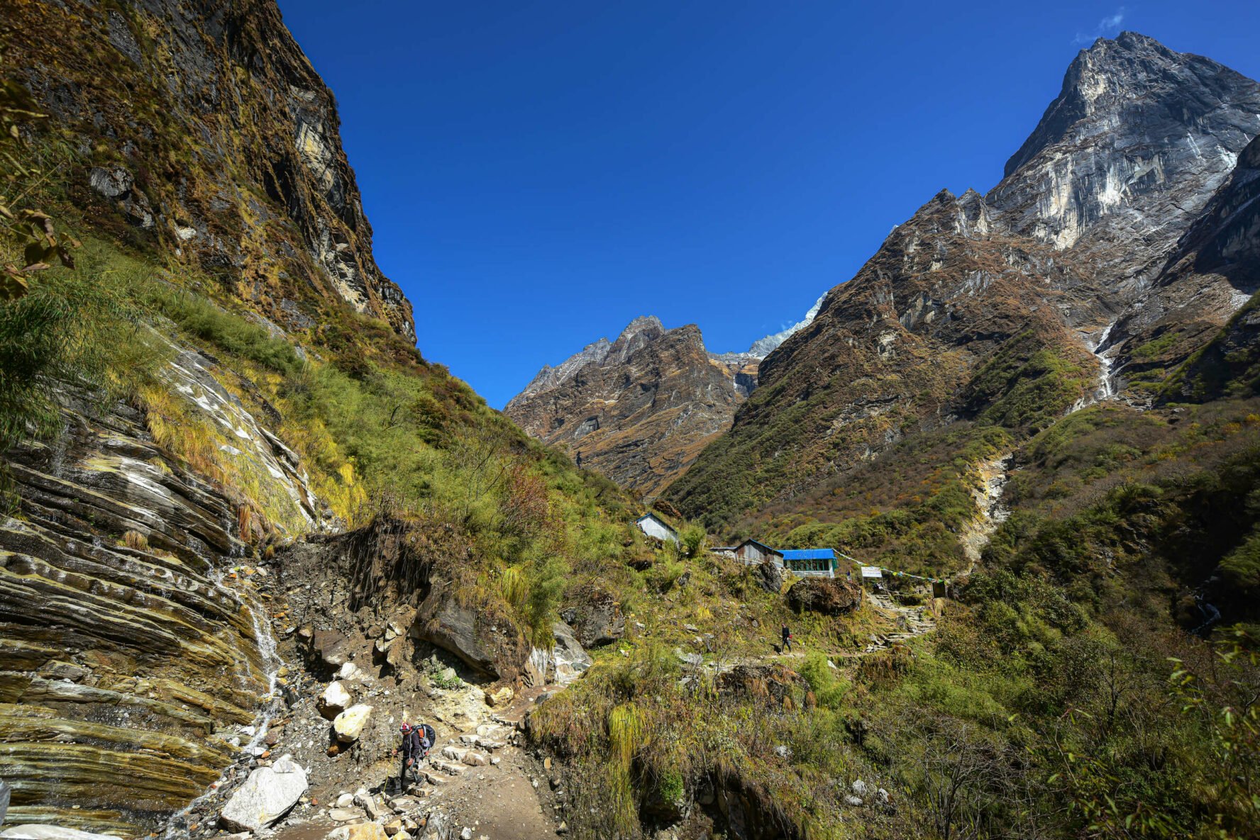 Deurali landscape, seen on the Mardi Himal Base Camp Trek, Nepal.