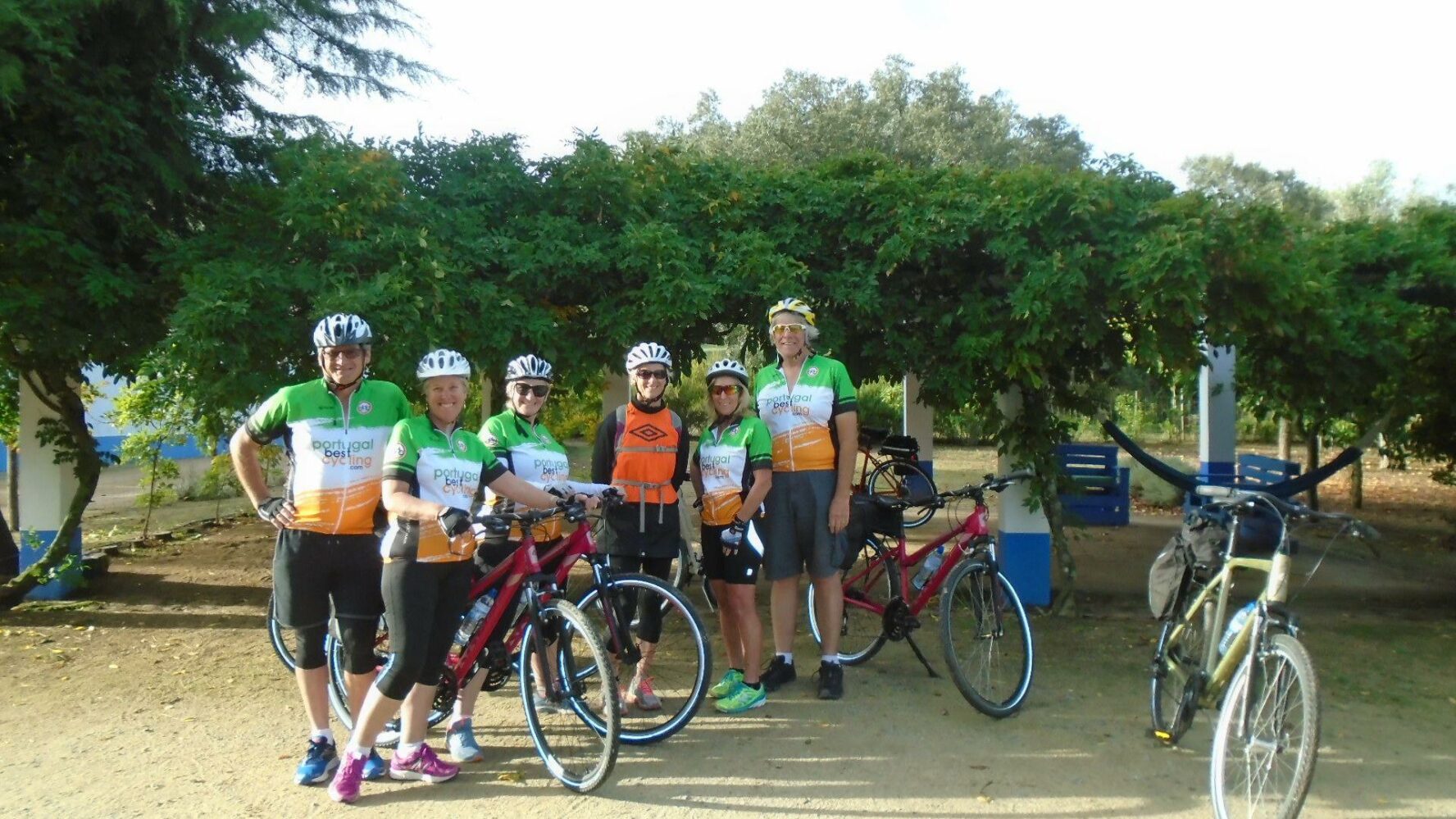 Group of cyclists posing