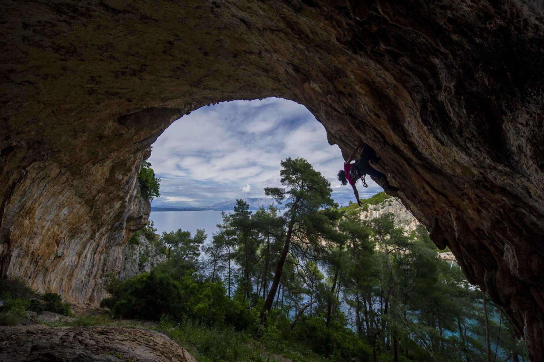 Hanging climbing Croatia