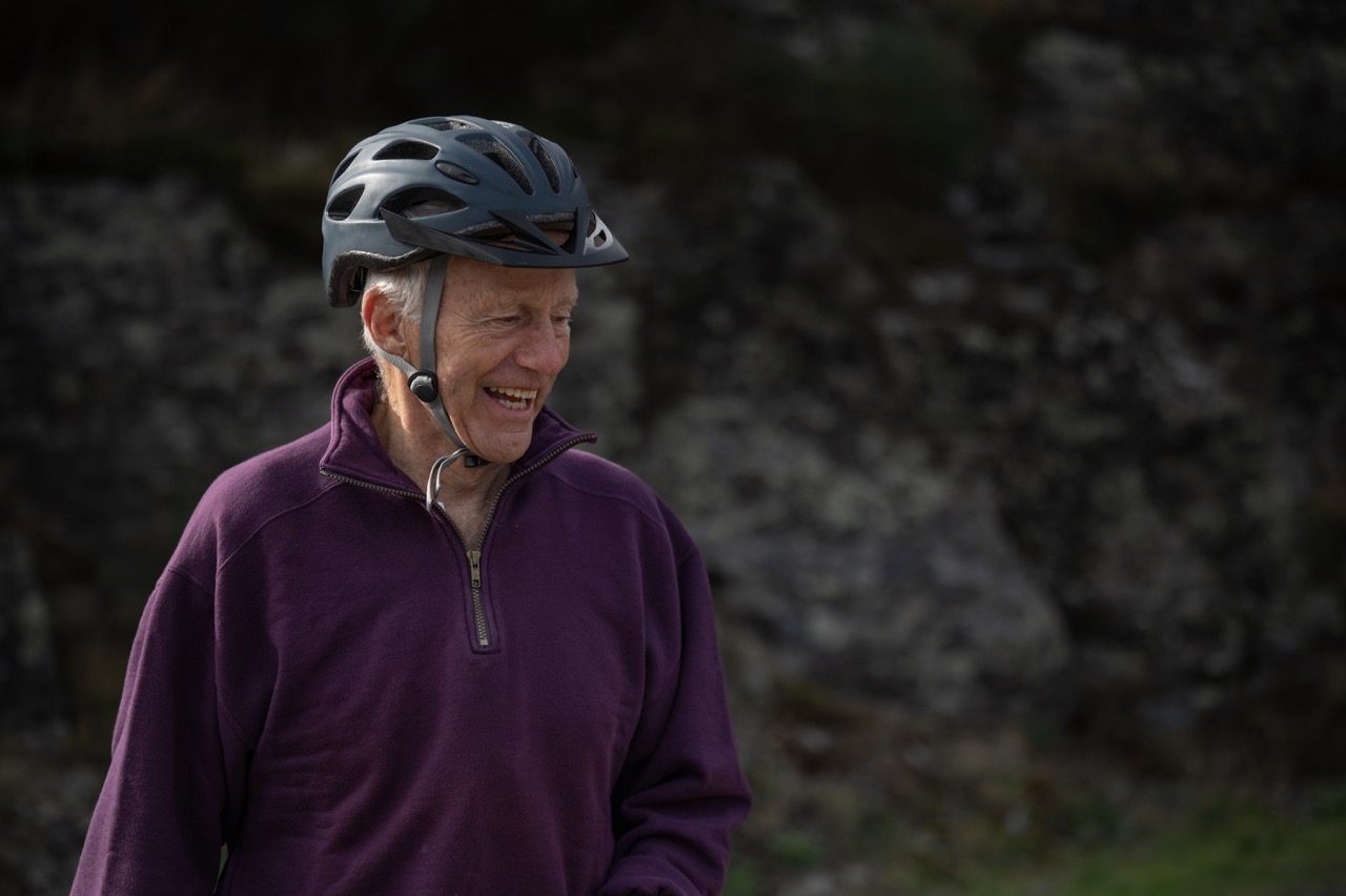 Happy cyclist in Provence