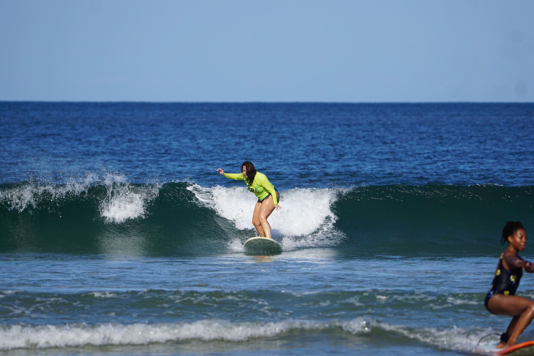 Learning how to surf in Costa Rica