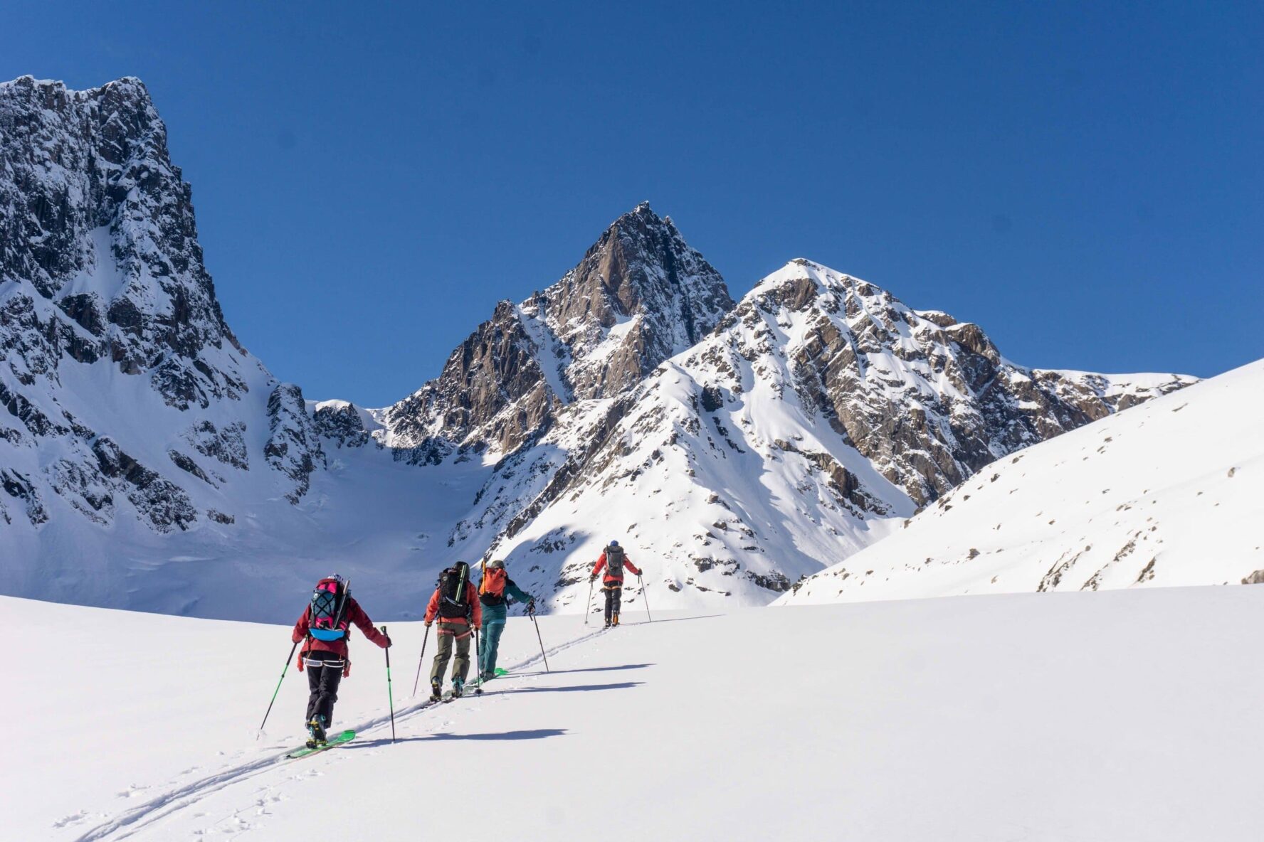 Skiing objective in West Greenland