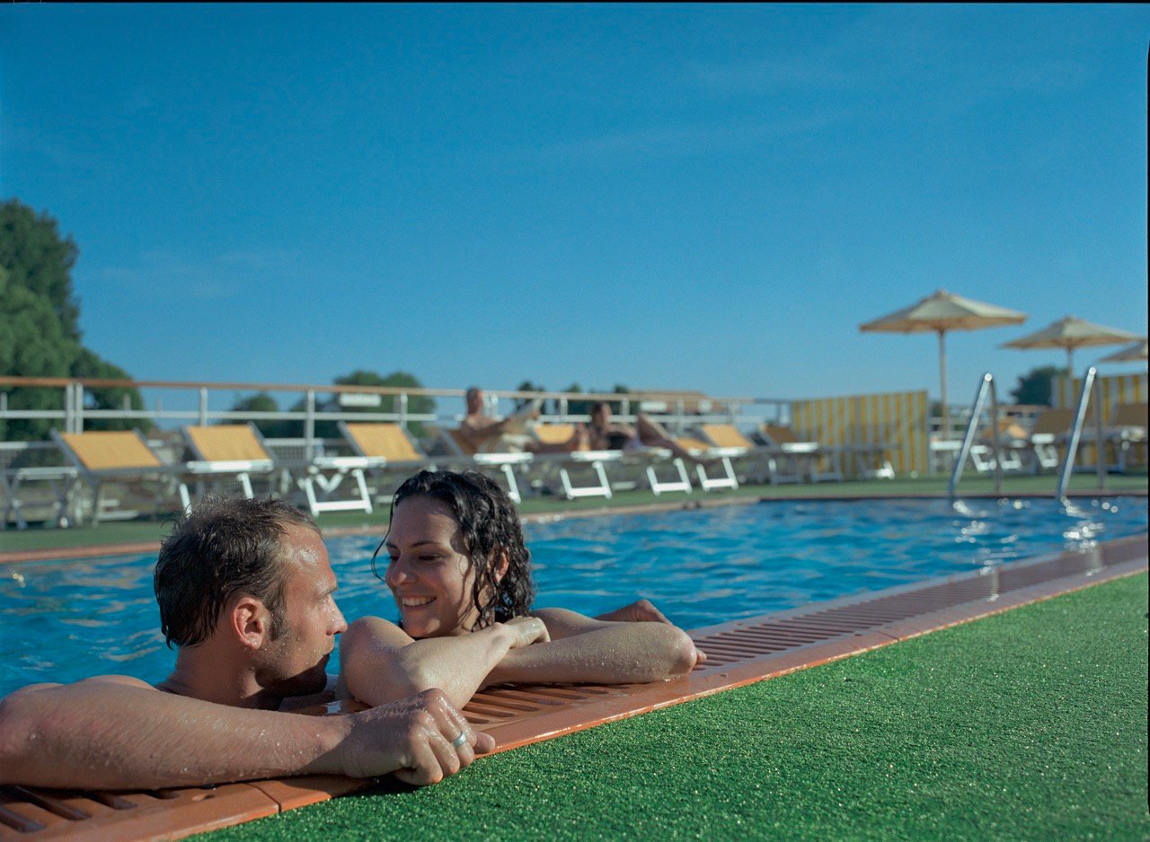 Swimming pool on the Stella boat