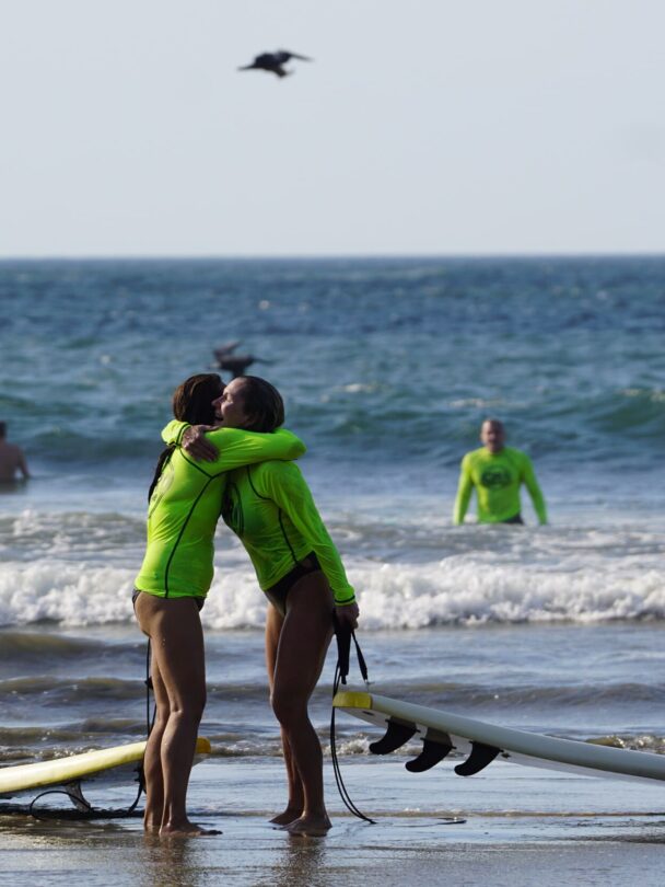 Surfing and riding waves in Tamarindo