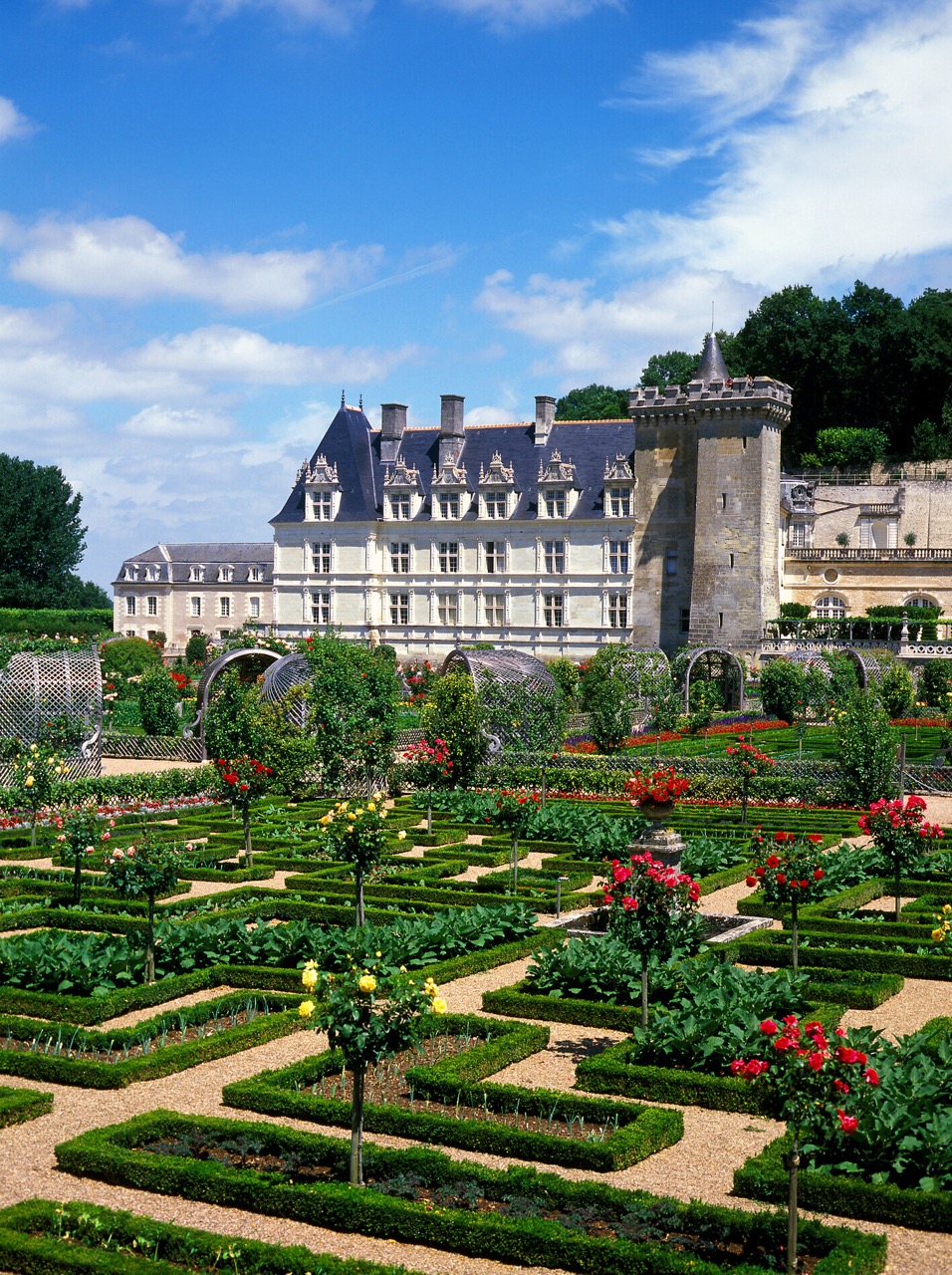 Villandry castle and gardens in France