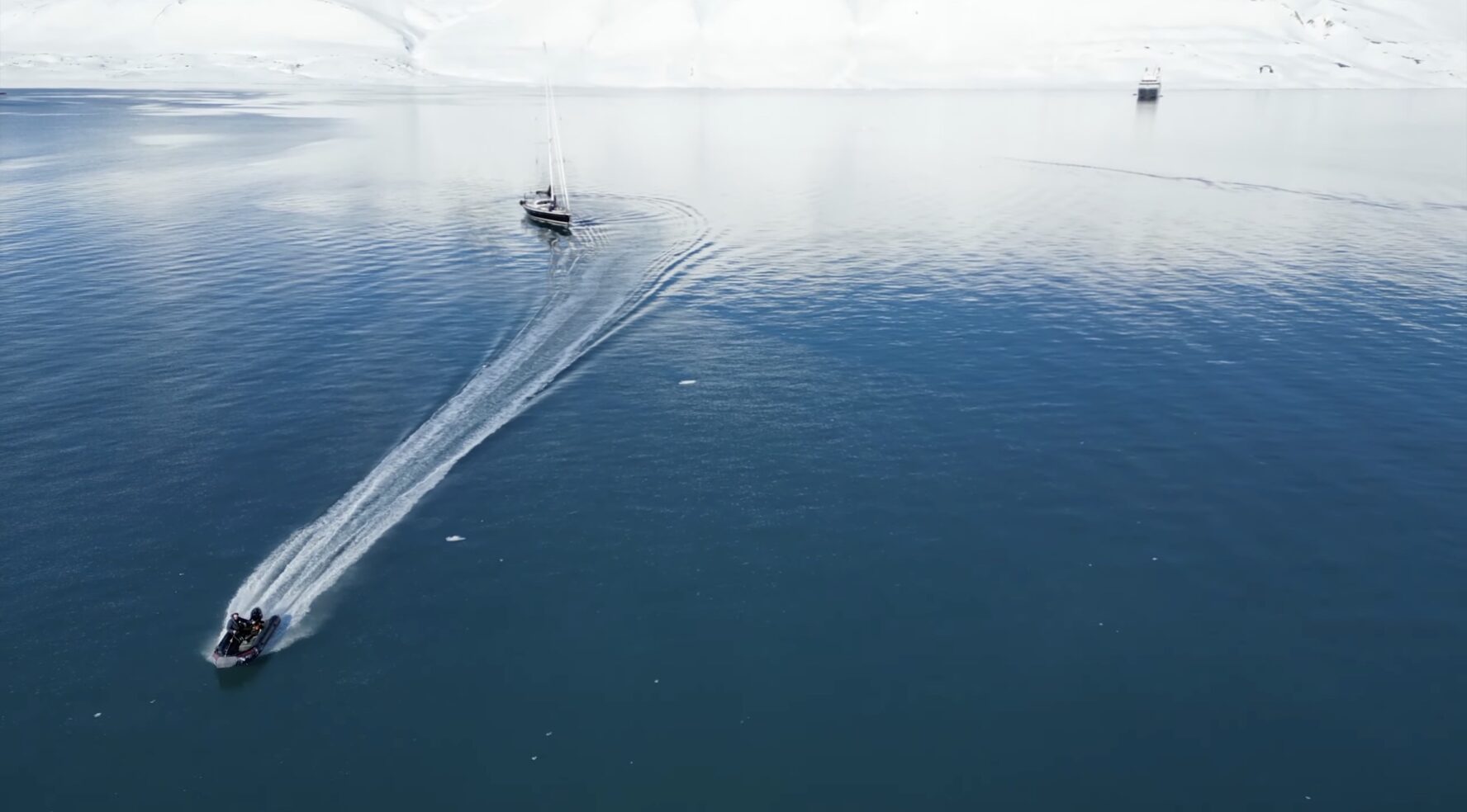 Arctic, sailing ship in Svalbard