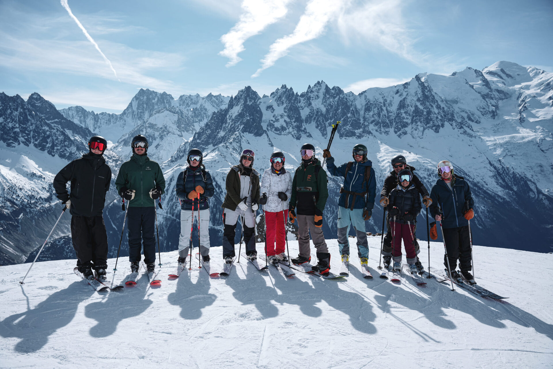 Brevent Chamonix skiers