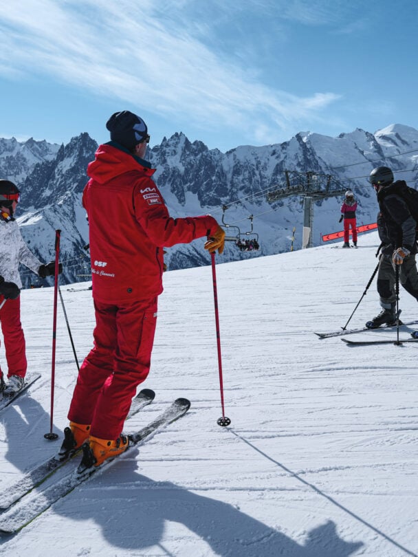 Brevent Chamonix skiers