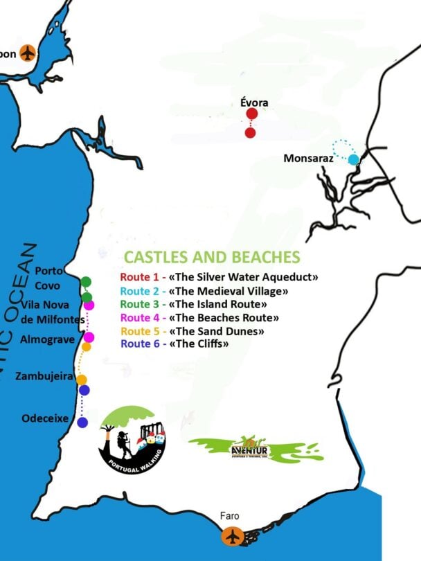 Portugal castles and beaches walking tour
