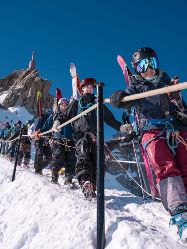 Brevent Chamonix skiers