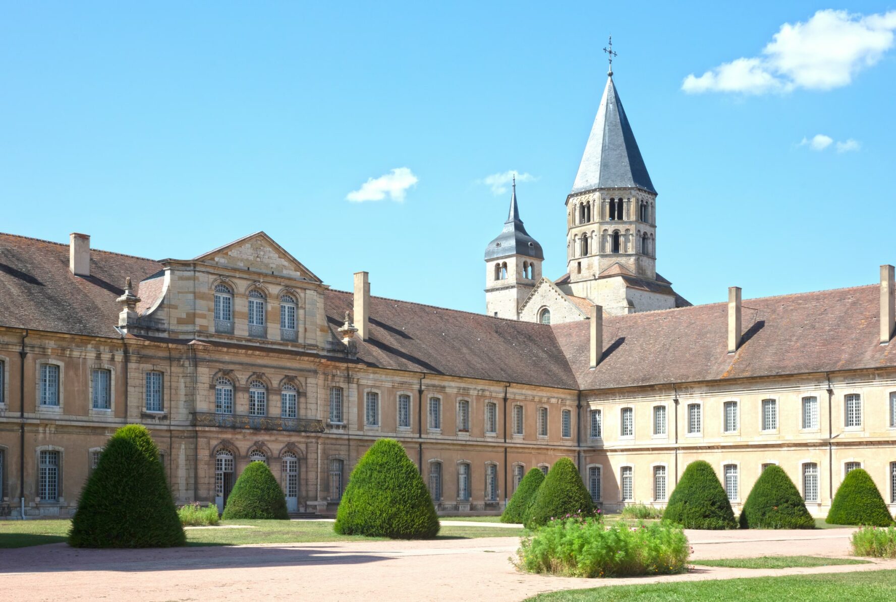 A view of the Cluny abbey in Burgundy, France