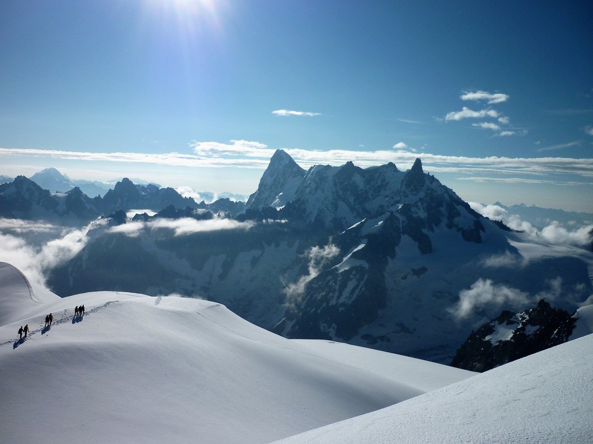 The Grandes Jorasses view from Aiguille du Midi