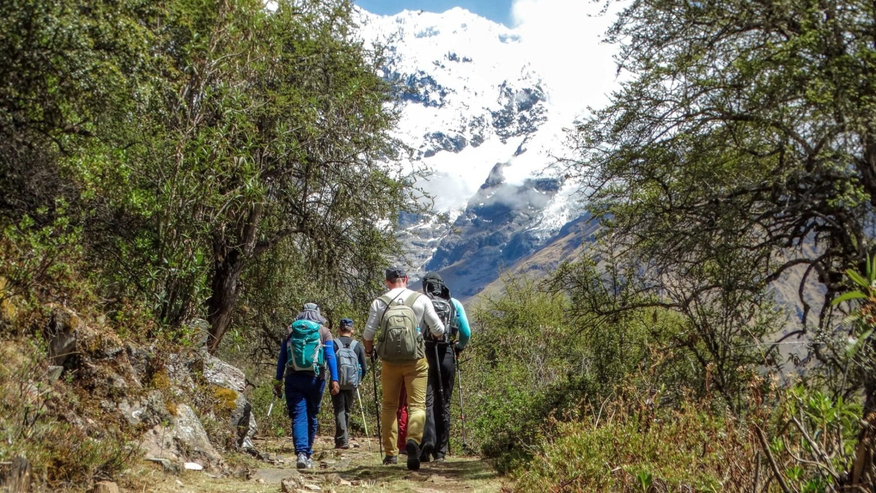 Group of hikers on Salkantay trek