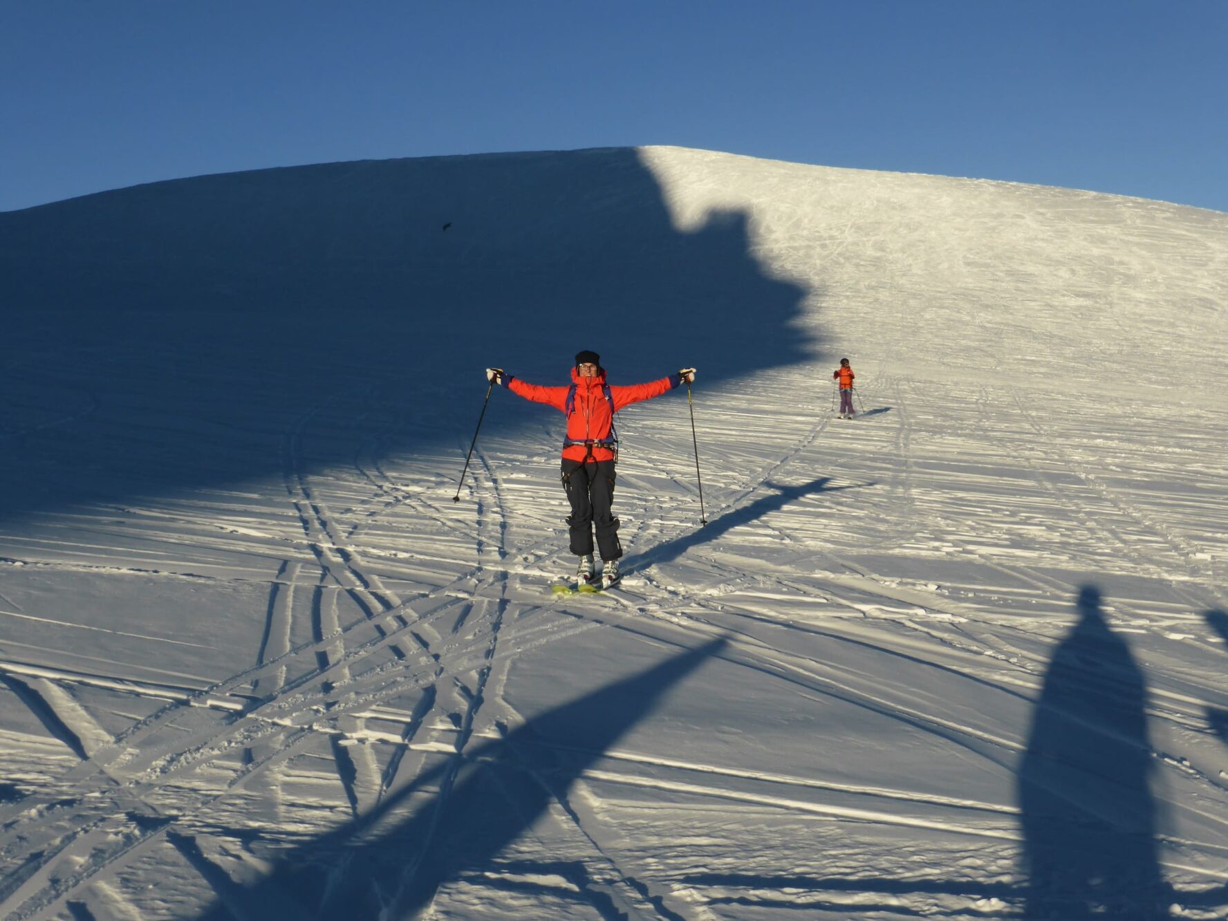 Happy skier in Chamonix, Alps