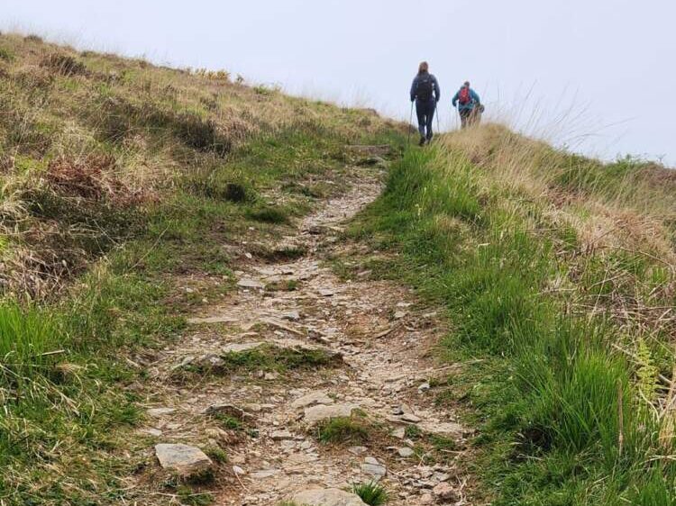 Hikers walking in Arran