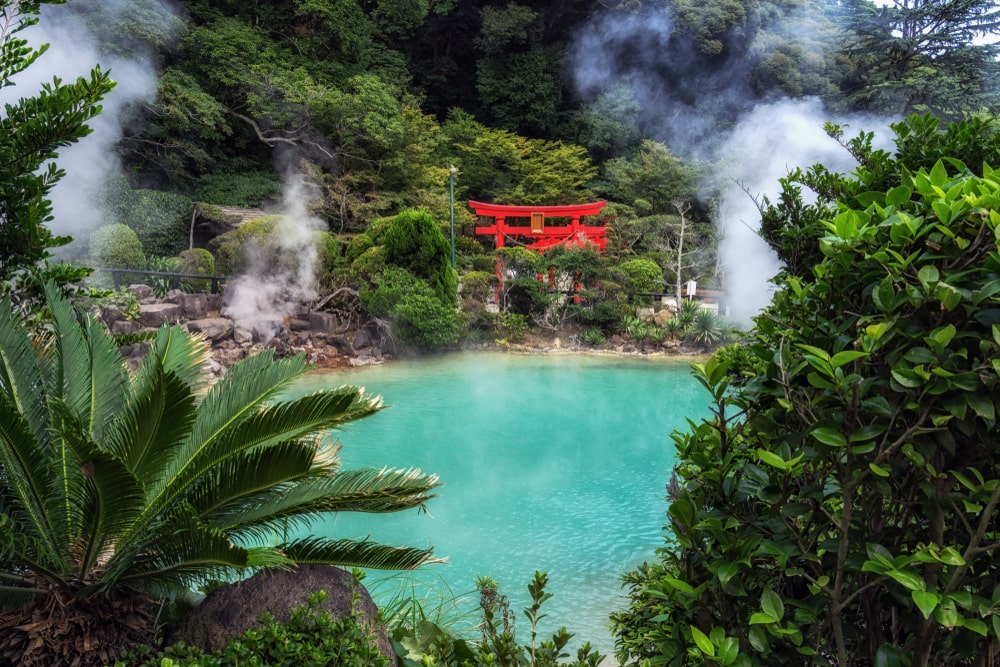 The Umi Jigoku, or “Sea Hell” onsen in Kyushu, Japan