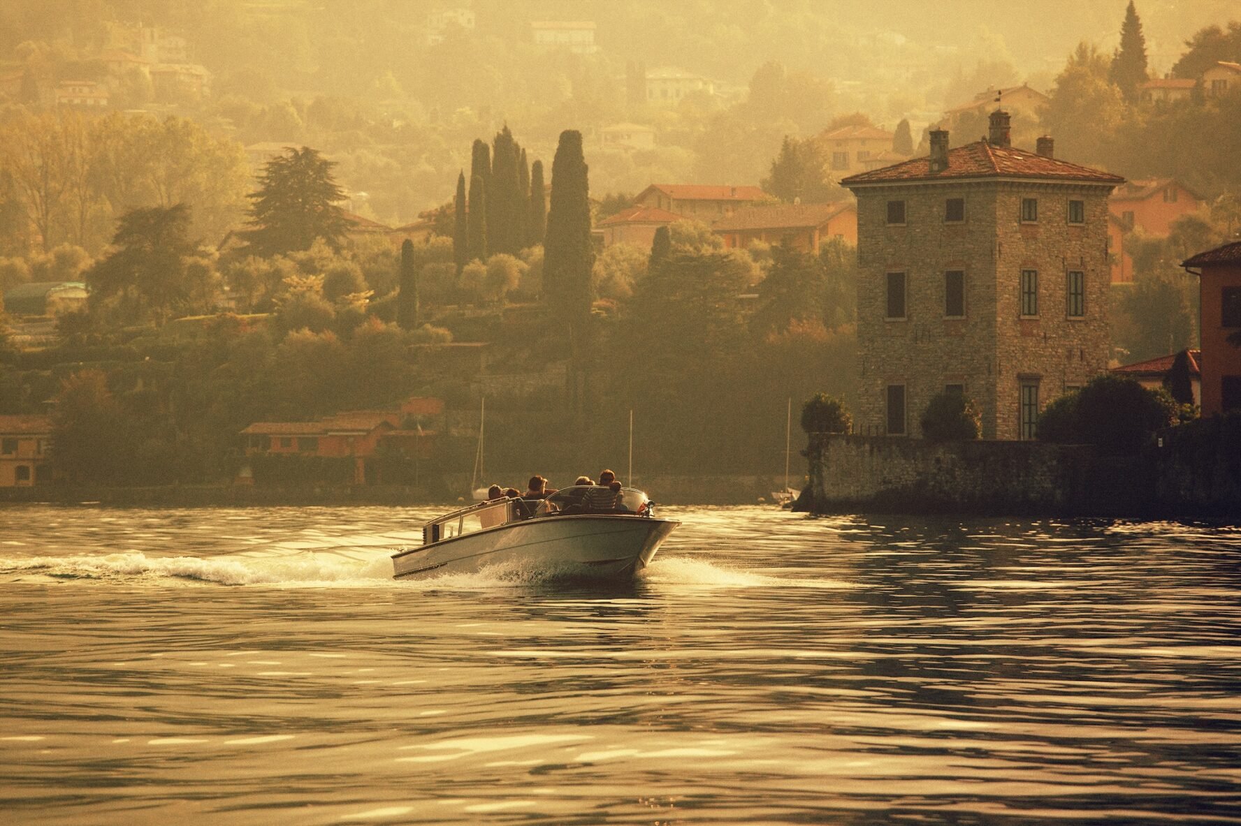 Taxi boat on Lake Como