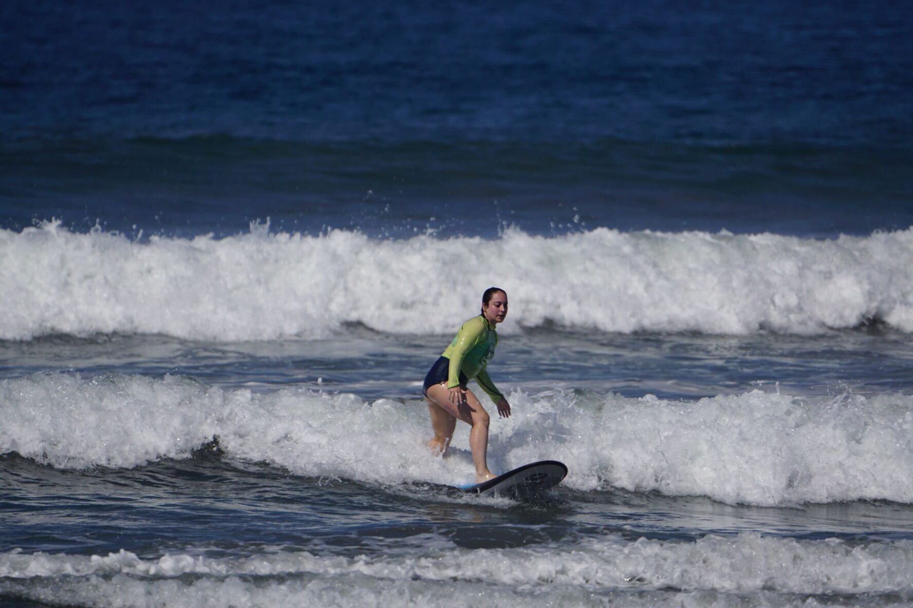 Learning how to surf, Nosara