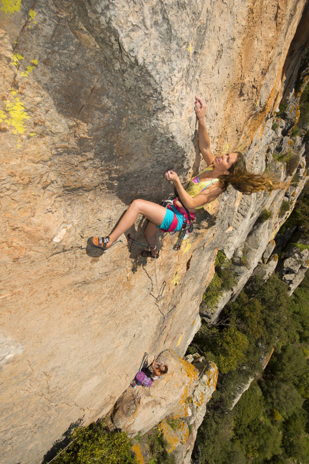 One climber on Tarifa crag