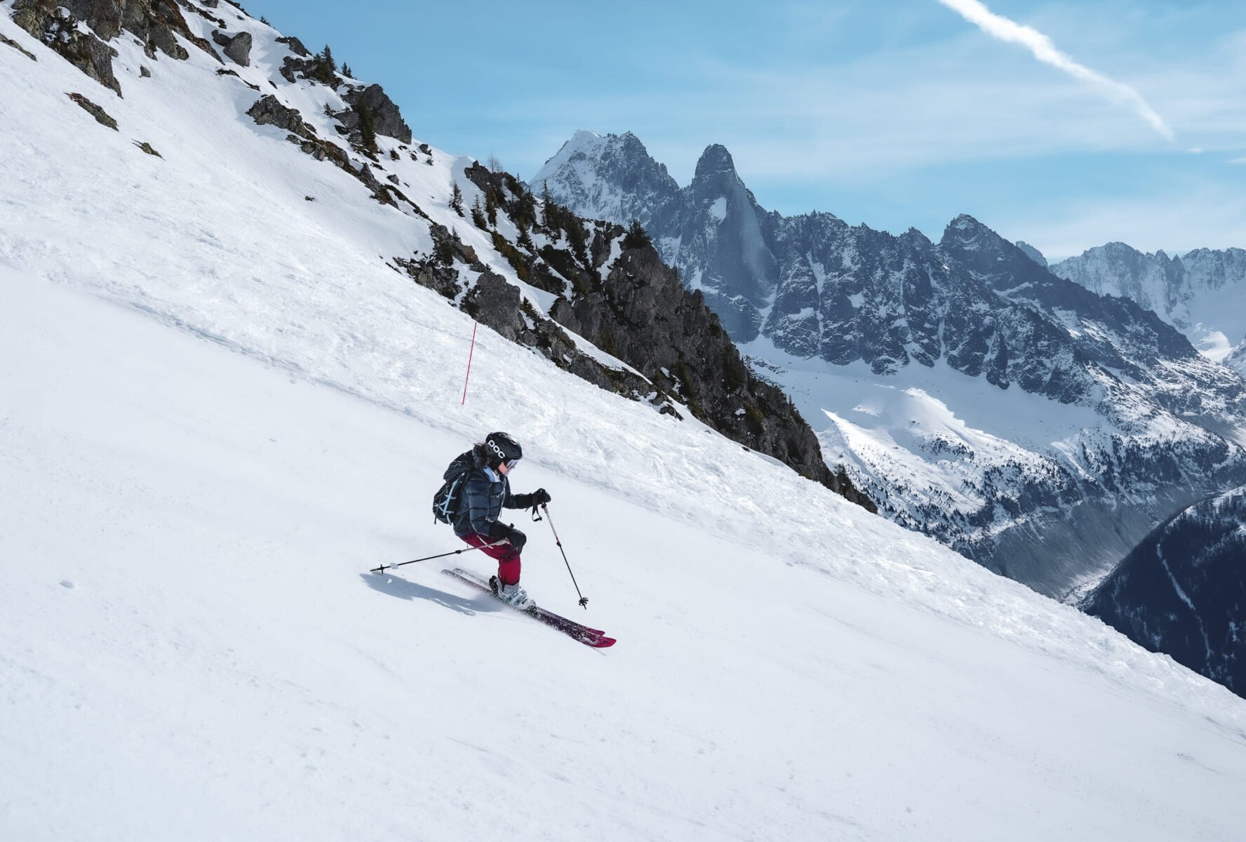 Skier slopes Brevent