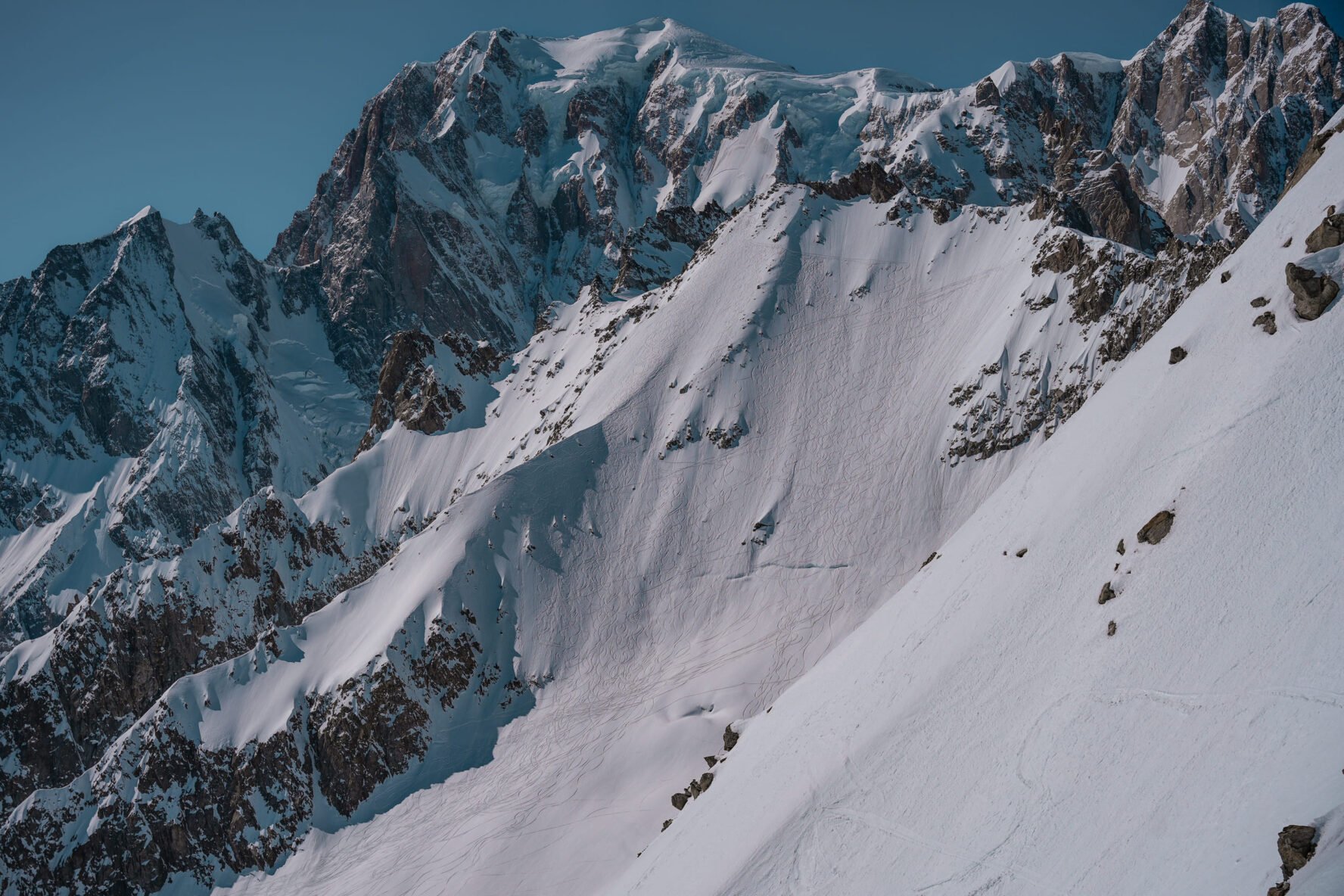Steep slopes Chamonix