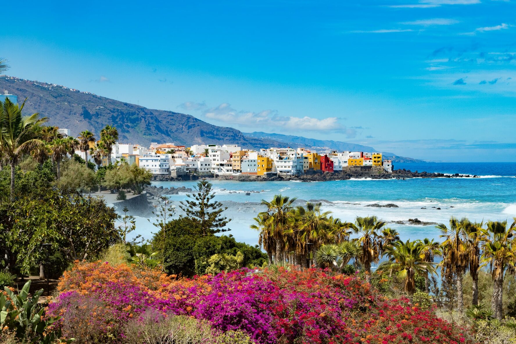 A scenic island landscape in Tenerife, Spain.