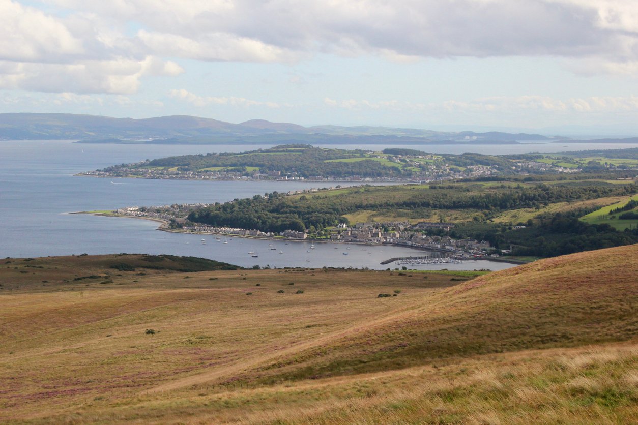 View overlooking Port Bannatyne and Rothesay