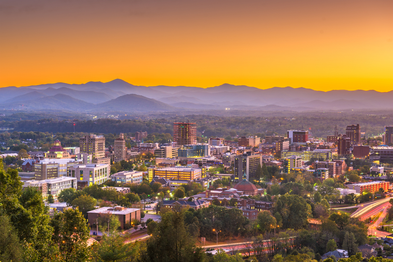 Asheville aerial view