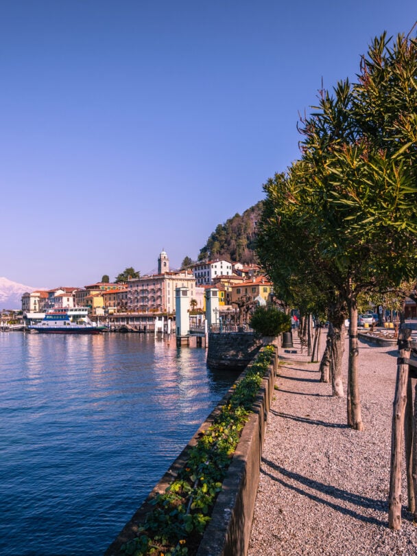 Woman on a hiking tour, Lake Como