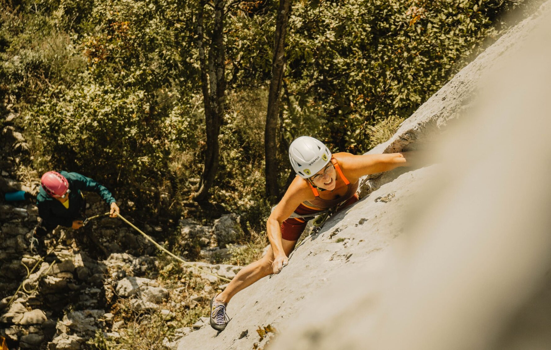 Climbing Istria sunny day