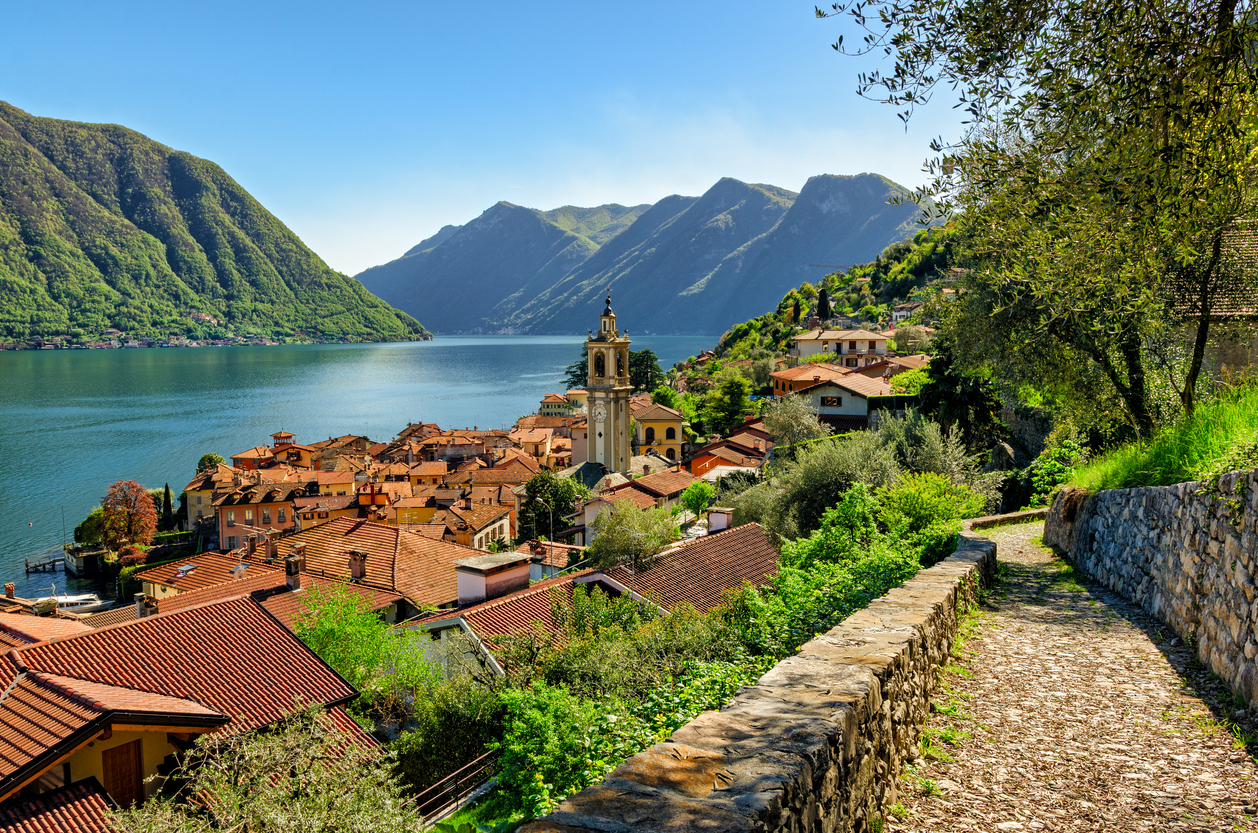 The Greenway track in Colonno, Lake Como