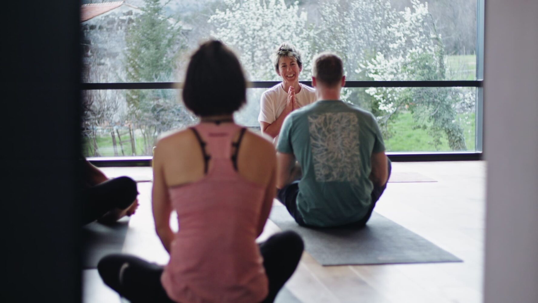 End of yoga class in Istria