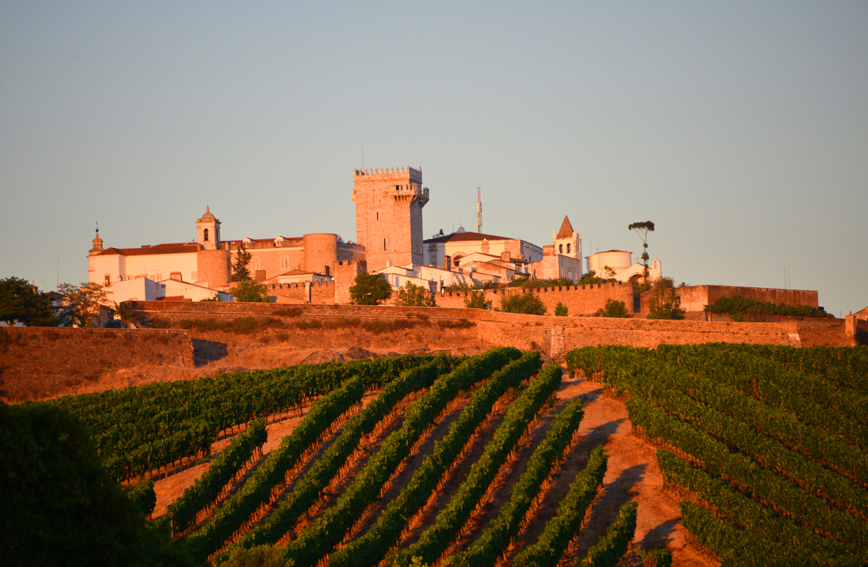 Estremoz in Portugal at sunset