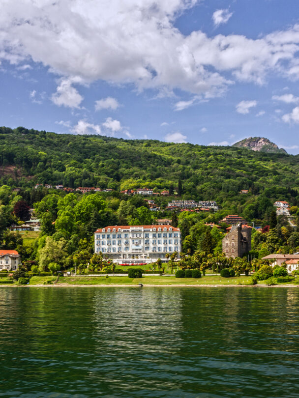 Woman on a hiking tour, Lake Como