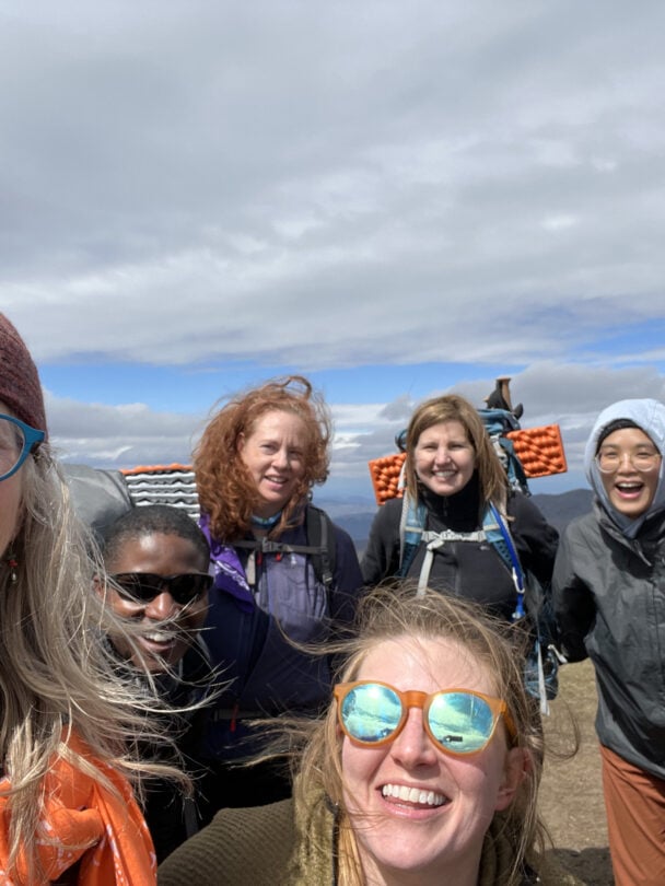 Appalachian Trail backpacking trip, women